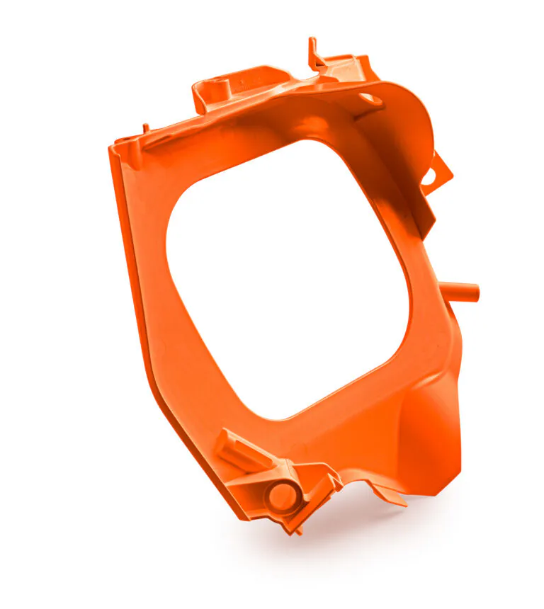 Air filter box front part — electronic orange