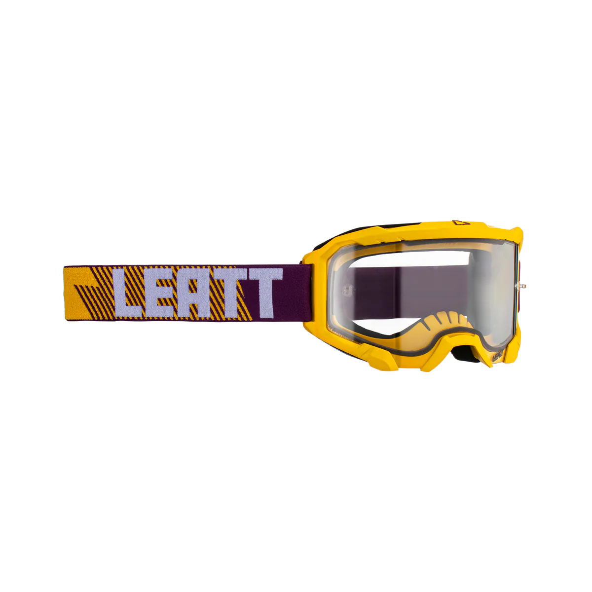 LEATT GOGLE VELOCITY 4.5 INDIGO CLEAR 83% - KOLOR ŻÓŁTY FLUO/FIOLETOWY SZYBKA PRZEŹROCZYSTA