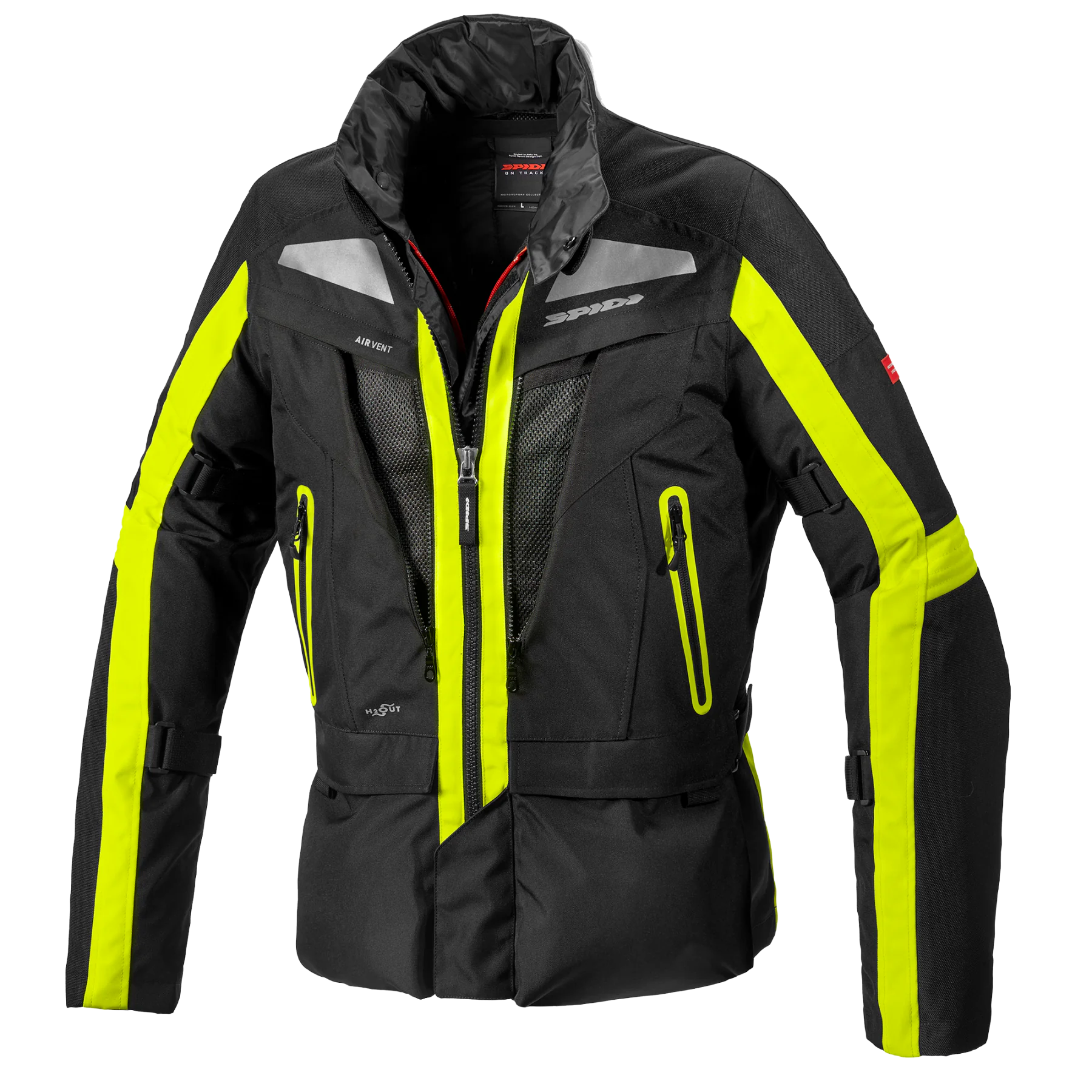 Męska kurtka tekstylna SPIDI D227 486 VOYAGER EVO H2OUT Czarno/Żółta Fluo