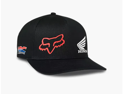 CZAPKA Z DASZKIEM FOX X HONDA FLEXFIT HAT czarna
