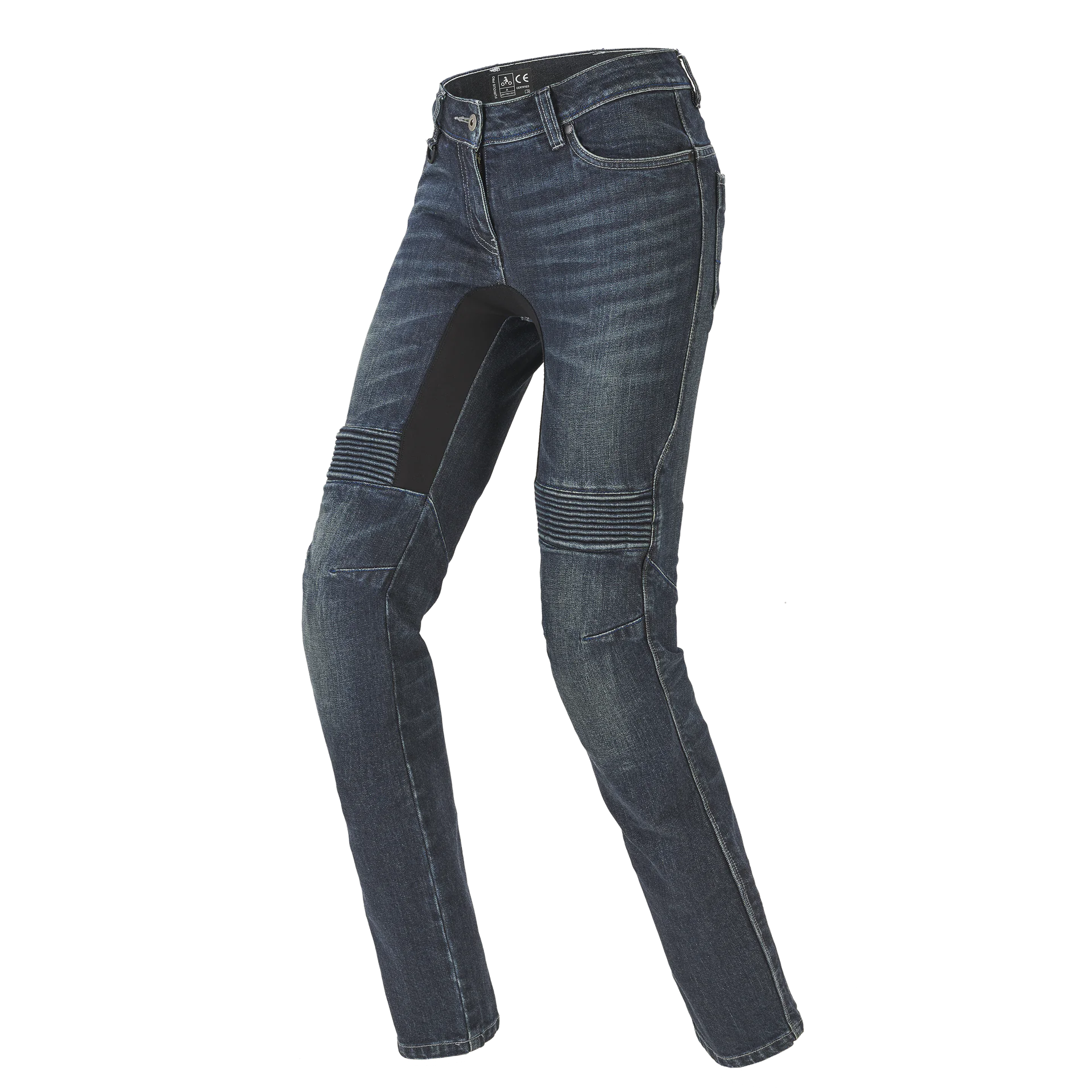 Damskie jeansy motocyklowe SPIDI J70 804 Furious Pro Lady Ciemno Niebieskie