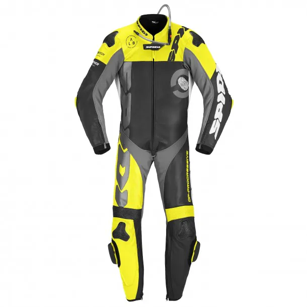 Męski kombinezon jednoczęściowy SPIDI Y161 394 DP-Progressive Pro Czarno/Fluo
