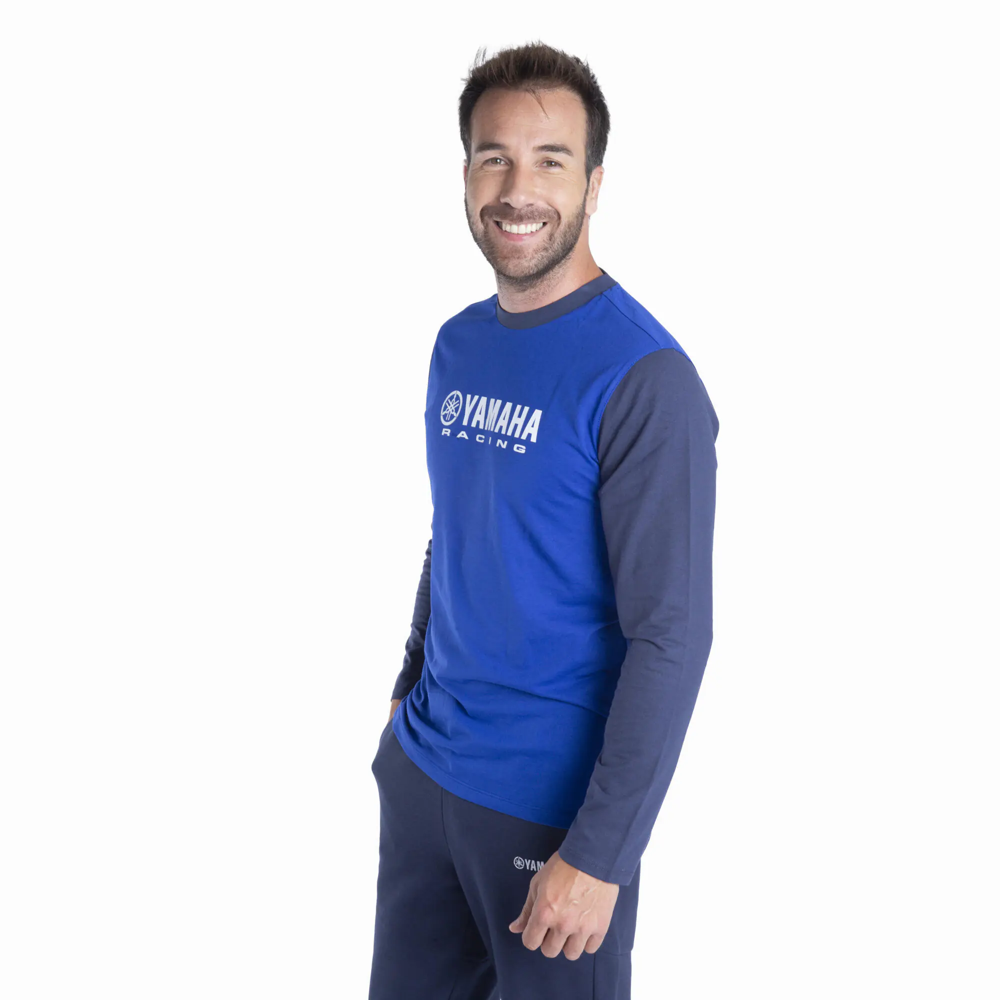 Męskie spodnie do joggingu Yamaha Paddock Blue granatowe