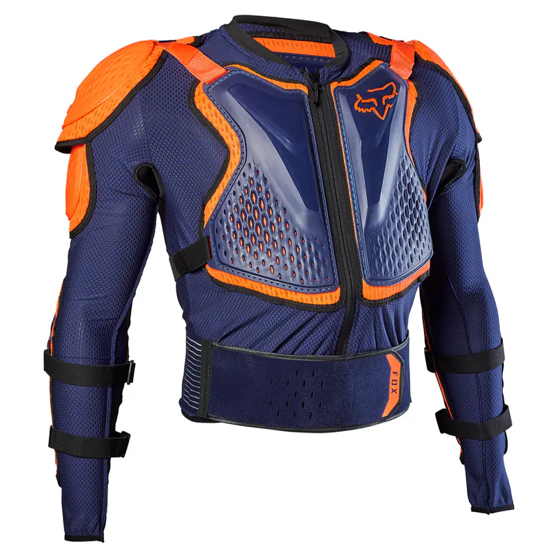 Koszulka z ochraniaczami FOX TITAN SPORT Navy - Granat/Pomarańcz