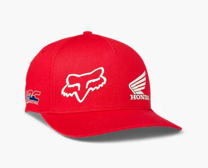 CZAPKA Z DASZKIEM FOX X HONDA FLEXFIT HAT czerwona