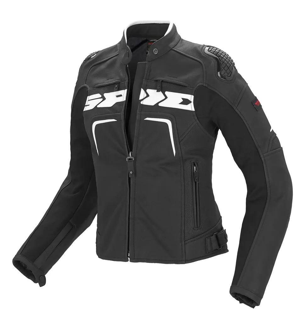 Damska kurtka skórzana SPIDI P147 Evorider Leather Lady Czarno/Biała