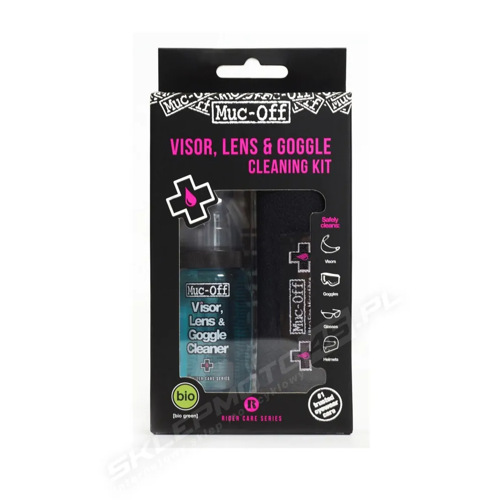 MUC-OFF Helmet, Visor & Goggle Cleaning Kit Zestaw do czyszczenia wizjerów i gogli