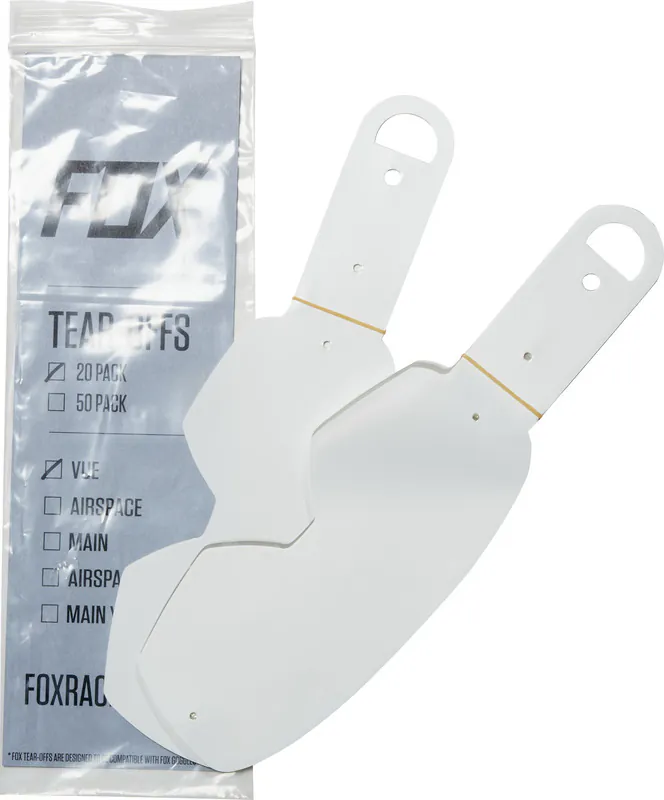 ZRYWKI DO GOGLI FOX VUE TEAR OFFS STANDARD (20 SZT.), CLEAR