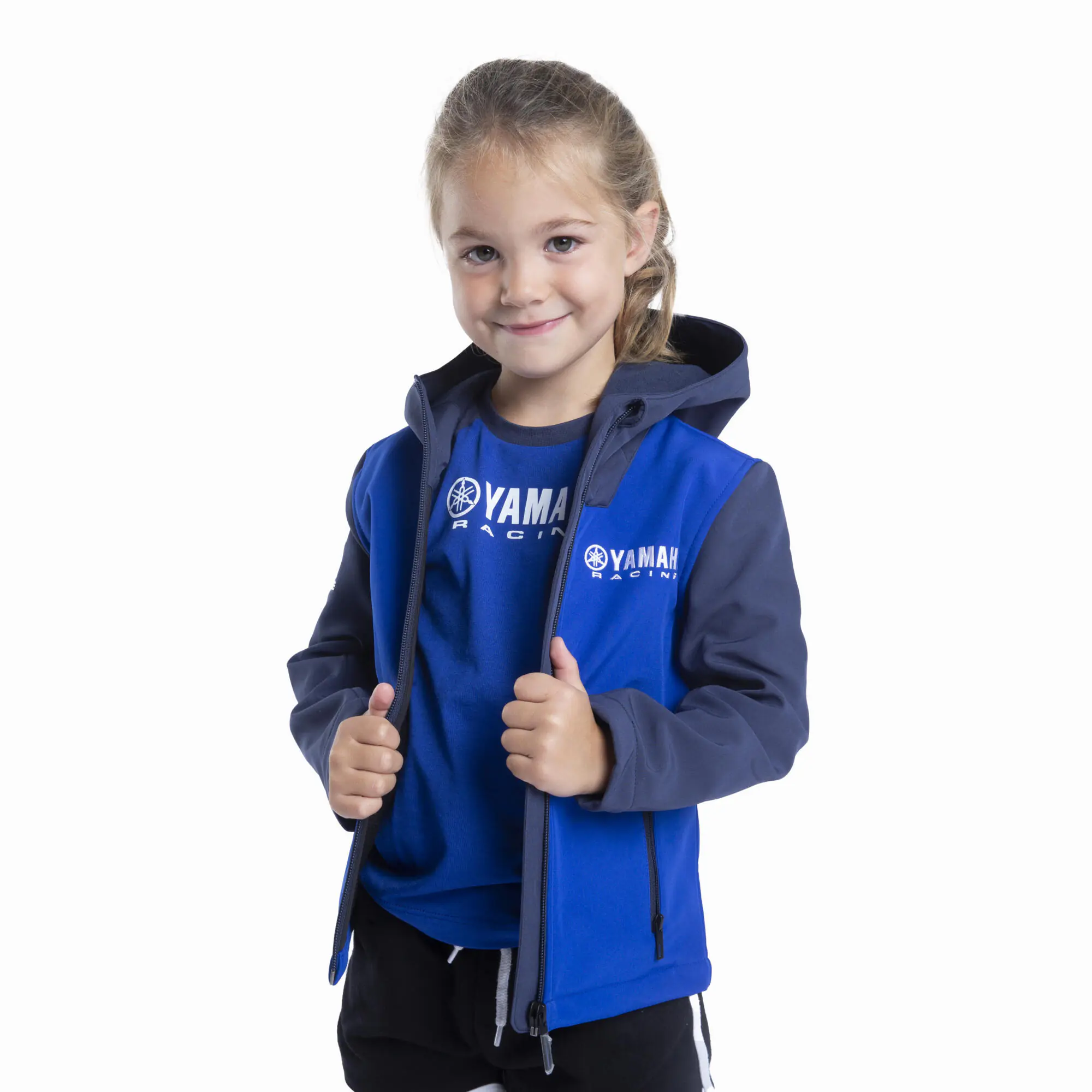 Dziecięcy softshell Yamaha Paddock Blue niebiesko/granatowy > B24-FJ402-E0